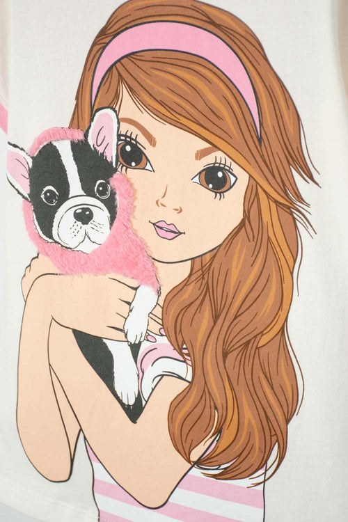 CAMISETA DE MIC MANGA CORTA MULTICOLOR PARA NIÑA