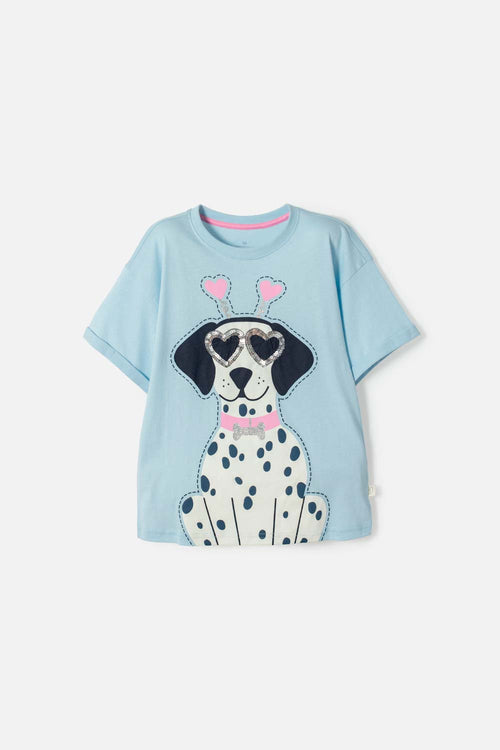 CAMISETA DE MIC MANGA CORTA MULTICOLOR PARA NIÑA