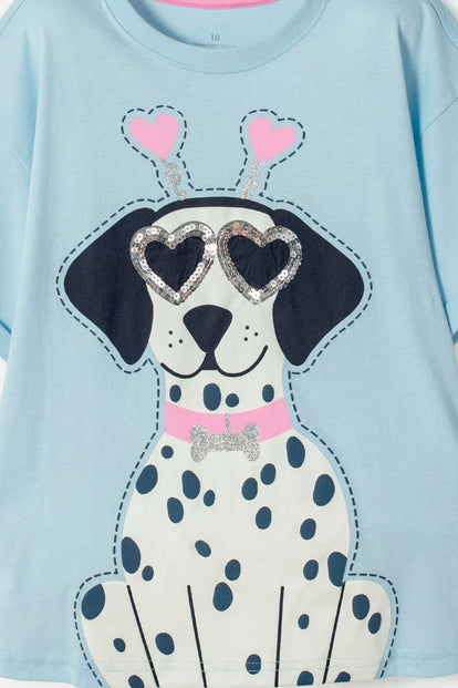 CAMISETA DE MIC MANGA CORTA MULTICOLOR PARA NIÑA