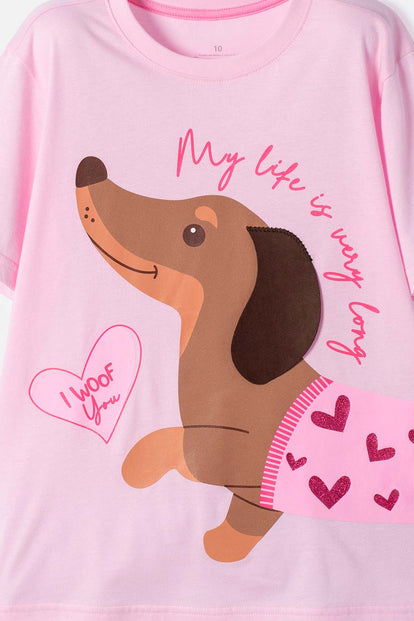 CAMISETA DE MIC MANGA CORTA MULTICOLOR PARA NIÑA