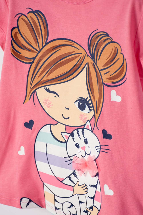CONJUNTO DE LITTLEMIC CON LEGGINS MULTICOLOR PARA NIÑA 2T A 6T