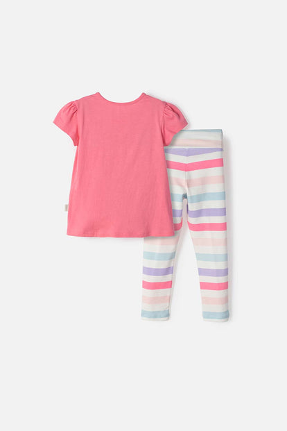 CONJUNTO DE LITTLEMIC CON LEGGINS MULTICOLOR PARA NIÑA 2T A 6T