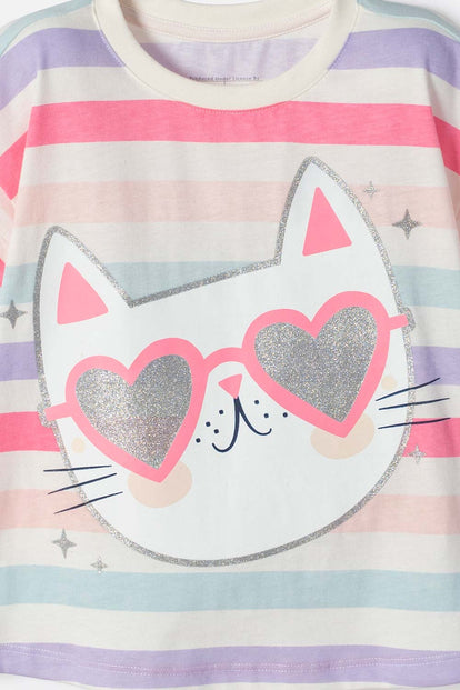 CONJUNTO DE LITTLEMIC CON SHORT MULTICOLOR PARA NIÑA 2T A 6T