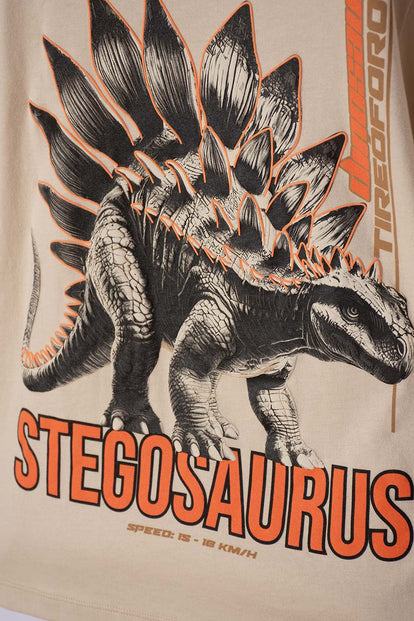 CAMISETA DE MIC MANGA CORTA CAQUI PARA NIÑO