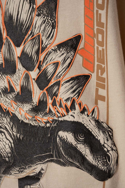 CAMISETA DE MIC MANGA CORTA CAQUI PARA NIÑO