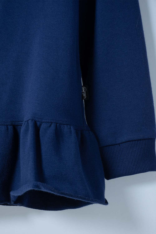 BUZO DE LITTLEMIC CON CIERRE AZUL PARA NIÑA 2T A 6T