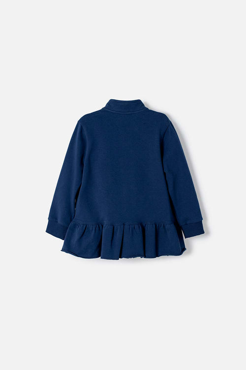 BUZO DE LITTLEMIC CON CIERRE AZUL PARA NIÑA 2T A 6T