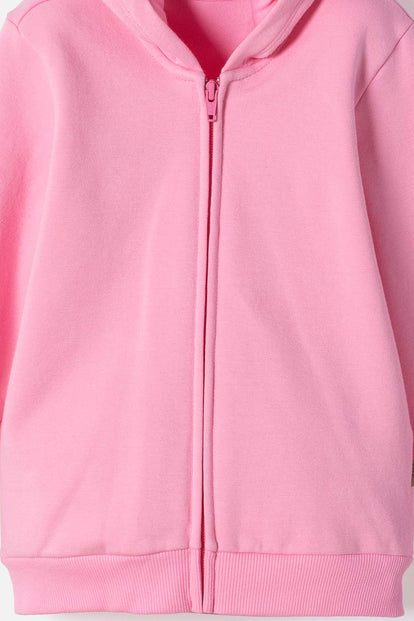 BUZO DE LITTLEMIC CON CIERRE FUSCIA PARA NIÑA 2T A 6T
