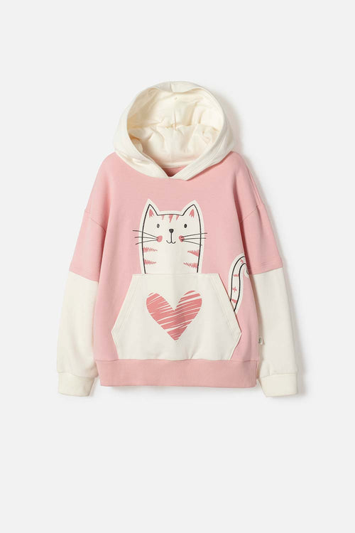 BUZO DE MIC CON CAPUCHA MULTICOLOR PARA NIÑA