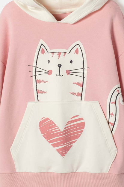 BUZO DE MIC CON CAPUCHA MULTICOLOR PARA NIÑA