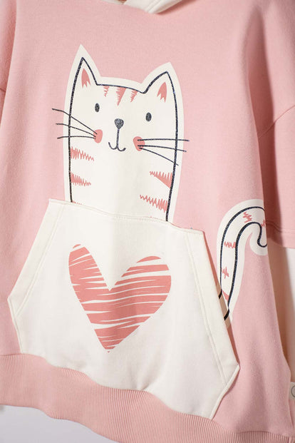 BUZO DE MIC CON CAPUCHA MULTICOLOR PARA NIÑA