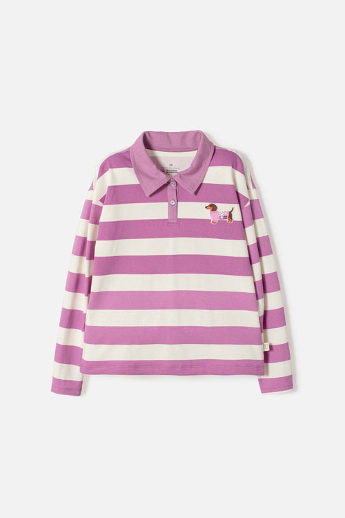 CAMISETA TIPO POLO DE MIC MULTICOLOR PARA NIÑA
