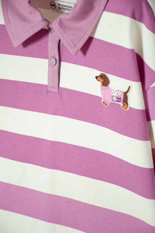 CAMISETA TIPO POLO DE MIC MULTICOLOR PARA NIÑA