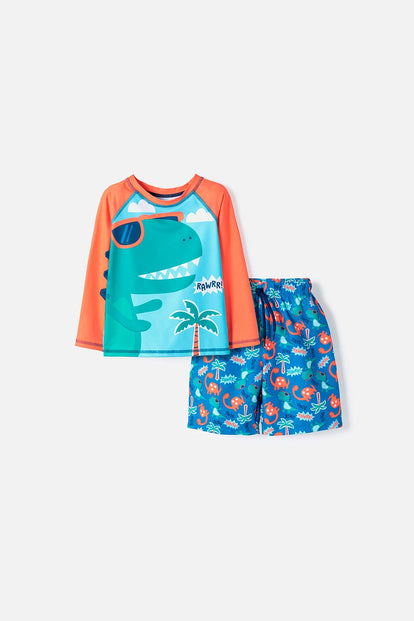 CONJUNTO DE BAÑO DE LITTLEMIC MULTICOLOR PARA NIÑO 2T A 6T