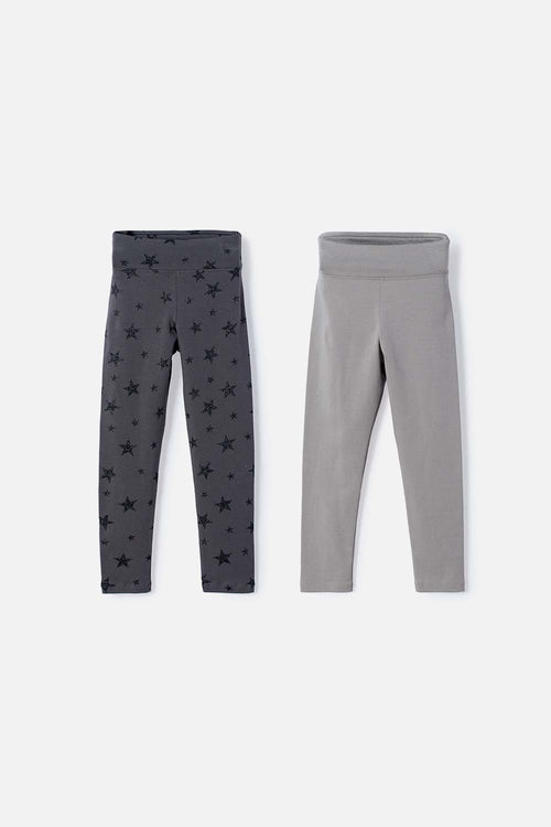 PACK X2 LEGGINS DE LITTLEMIC MULTICOLOR PARA NIÑA 2T A 6T