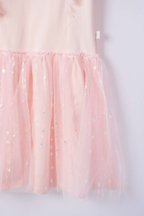 VESTIDO DE MIC CON TULL ROSADO PARA NIÑA