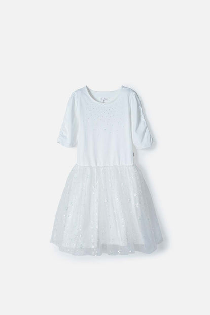 VESTIDO DE MIC CON TULL BLANCO PARA NIÑA