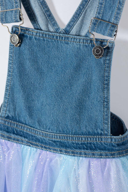 VESTIDO DE LITTLEMIC CON TULL MULTICOLOR PARA NIÑA 2T A 6T