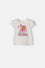 CAMISETA LITTLEMIC MANGA CORTA MARFIL PARA NIÑA