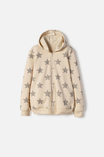 BUZO DE MIC CON CAPUCHA MULTICOLOR PARA NIÑA
