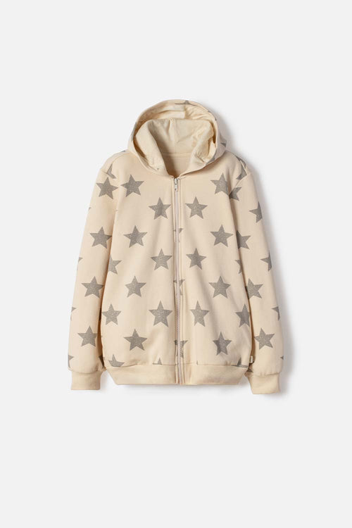 BUZO DE MIC CON CAPUCHA MULTICOLOR PARA NIÑA