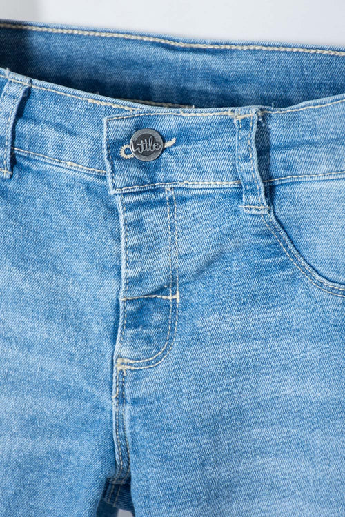 JEAN DE LITTLEMIC EN DENIM AZUL PARA NIÑO 2T A 6T