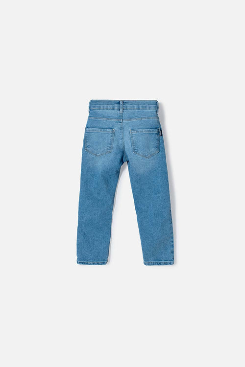 JEAN DE LITTLEMIC EN DENIM AZUL PARA NIÑO 2T A 6T