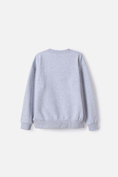 BUZO DE MIC CERRADO GRIS PARA NIÑA