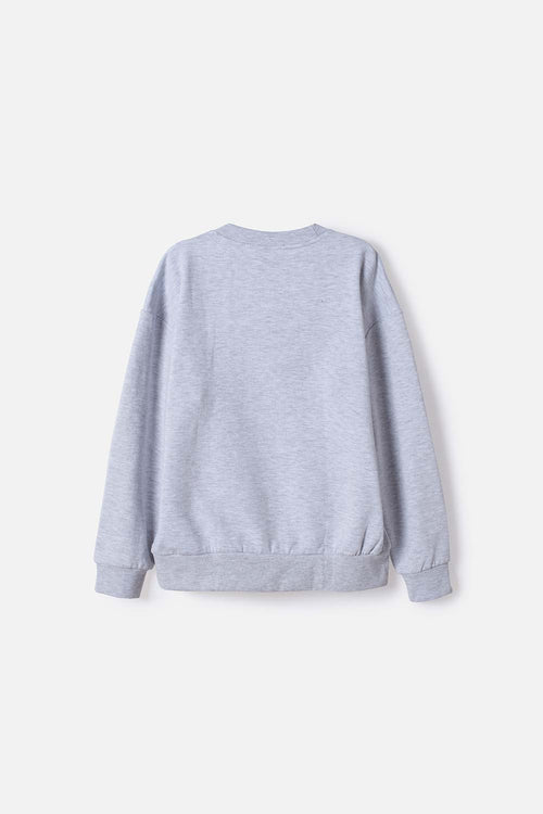 BUZO DE MIC CERRADO GRIS PARA NIÑA