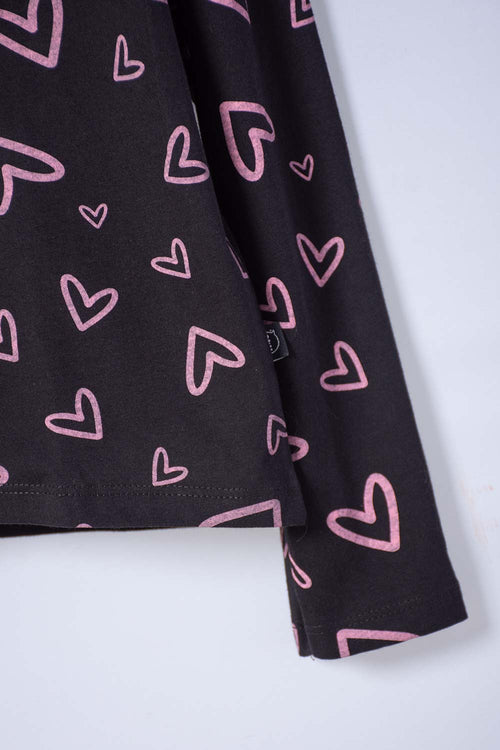 CAMISETA DE MIC MANGA LARGA NEGRO PARA NIÑA
