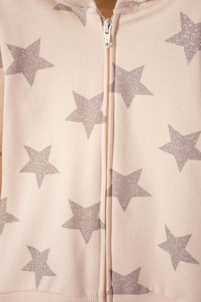 BUZO DE LITTLEMIC CON CAPUCHA ALMENDRA PARA NIÑA 2T A 6T