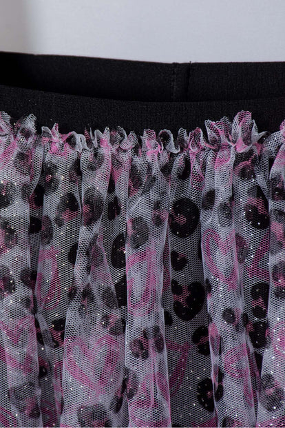 CONJUNTO DE MIC CON FALDA BOLEROS MULTICOLOR PARA NIÑA