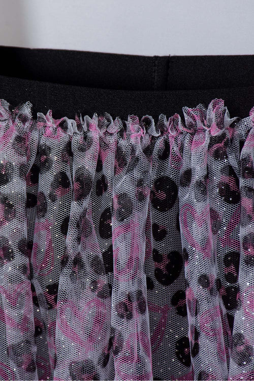 CONJUNTO DE MIC CON FALDA BOLEROS MULTICOLOR PARA NIÑA