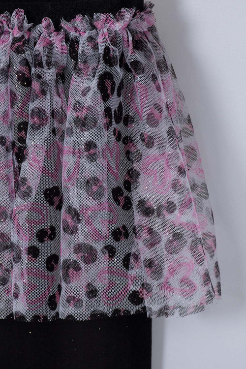CONJUNTO DE MIC CON FALDA BOLEROS MULTICOLOR PARA NIÑA