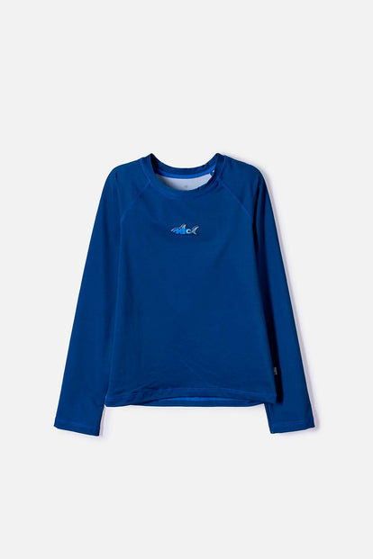 CAMISETA DE BAÑO MIC MANGA LARGA AZUL PARA NIÑO