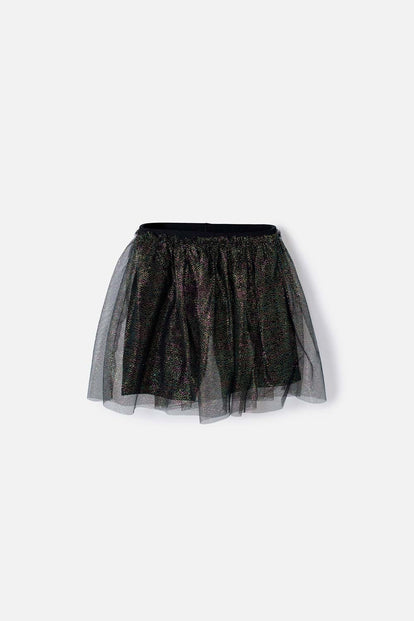 FALDA DE MIC CON TULL NEGRO PARA NIÑA