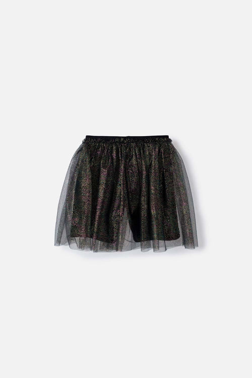 FALDA DE MIC CON TULL NEGRO PARA NIÑA