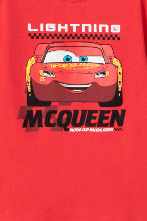 Card slide image -  CAMISETA DE CARS CUELLO REDONDO ROJA PARA NIÑO DE 2T A 5T