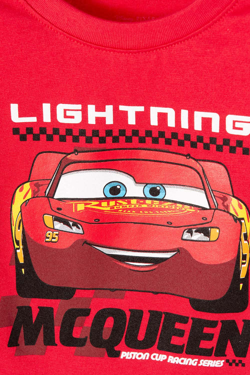 Card slide image -  CAMISETA DE CARS CUELLO REDONDO ROJA PARA NIÑO DE 2T A 5T