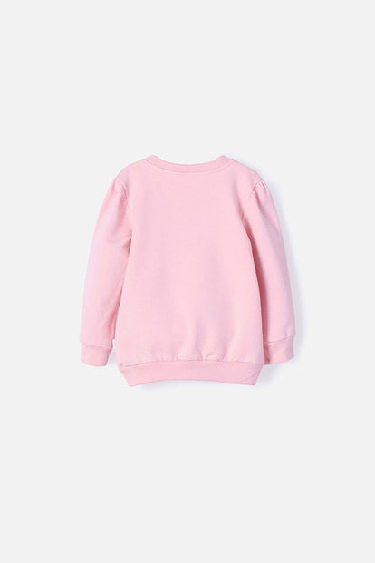BUZO DE LA GATA MARIE CERRADO ROSADO PARA NIÑA 2T A 5T