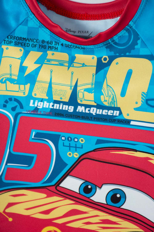 CONJUNTO DE BAÑO CARS MANGA LARGA MULTICOLOR PARA NIÑO 2T A 5T