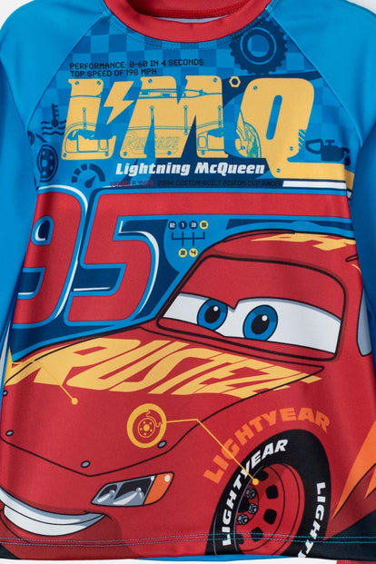 CONJUNTO DE BAÑO CARS MANGA LARGA MULTICOLOR PARA NIÑO 2T A 5T