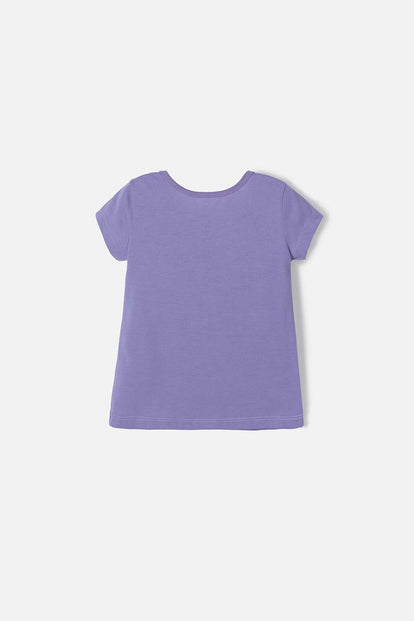 CAMISETA DE ENCANTO MANGA CORTA MORADA PARA NIÑA 2T A 5T