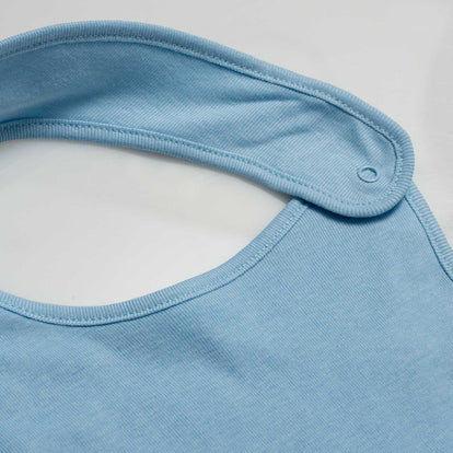 DÚO BABEROS DE MICKEY MOUSE CON BROCHE AJUSTABLE AZUL Y BLANCO PARA BEBÉ NIÑO