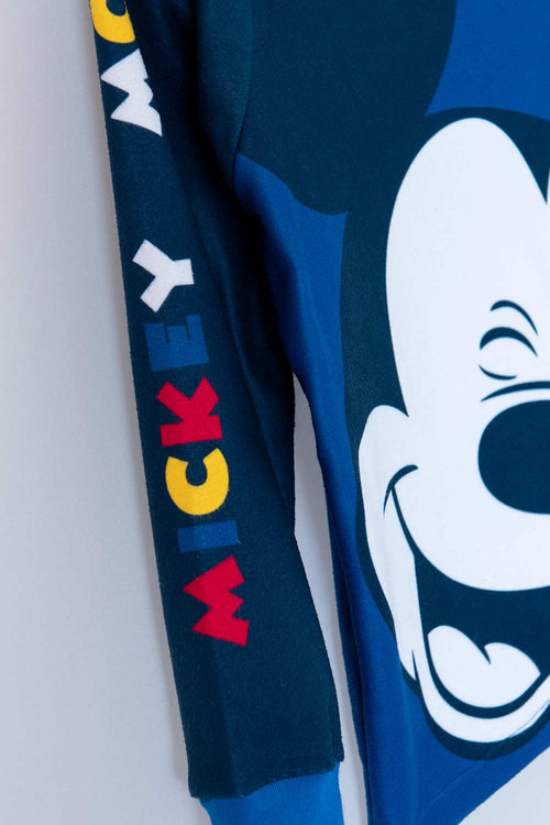PIJAMA DE MICKEY MOUSE DE PANTALÓN LARGO AZUL PARA NIÑO 2T A 5T