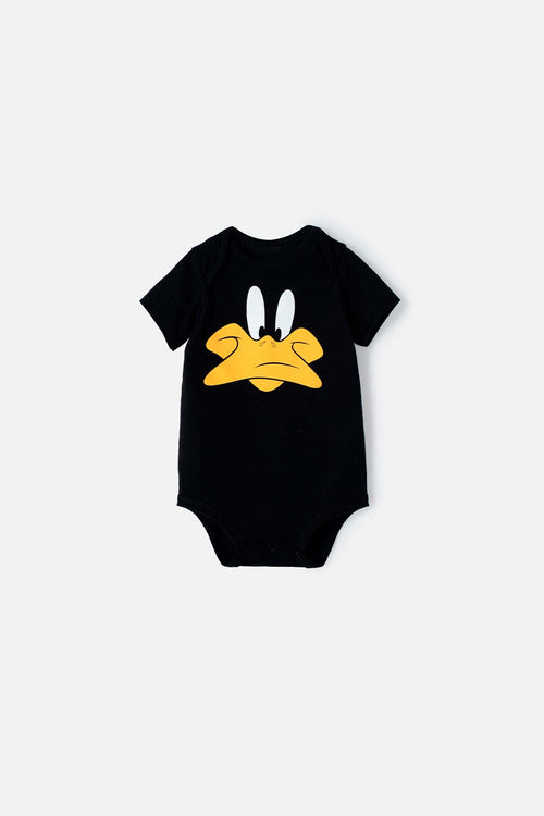BODY DEL PATO LUCAS MANGA CORTA NEGRO PARA BEBÉ NIÑO