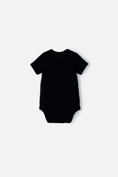 BODY DEL PATO LUCAS MANGA CORTA NEGRO PARA BEBÉ NIÑO