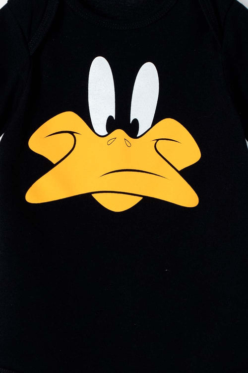 BODY DEL PATO LUCAS MANGA CORTA NEGRO PARA BEBÉ NIÑO