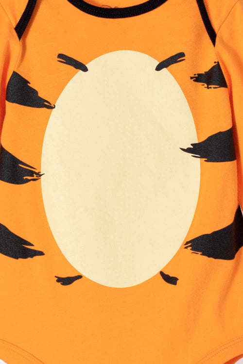 BODY DE WINNIE THE POOH MANGA LARGA NARANJA PARA BEBÉ NIÑO
