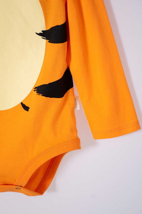 BODY DE WINNIE THE POOH MANGA LARGA NARANJA PARA BEBÉ NIÑO